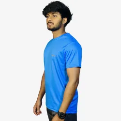 Men's Electric Blue Performance T-Shirt | Quick-Dry Sports Wear